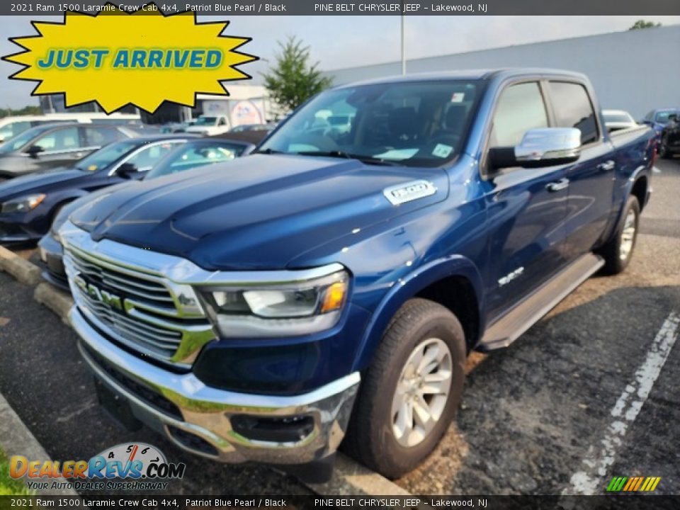 2021 Ram 1500 Laramie Crew Cab 4x4 Patriot Blue Pearl / Black Photo #1