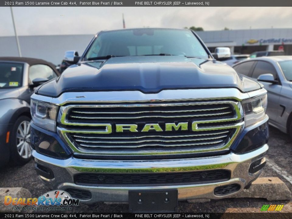 2021 Ram 1500 Laramie Crew Cab 4x4 Patriot Blue Pearl / Black Photo #2