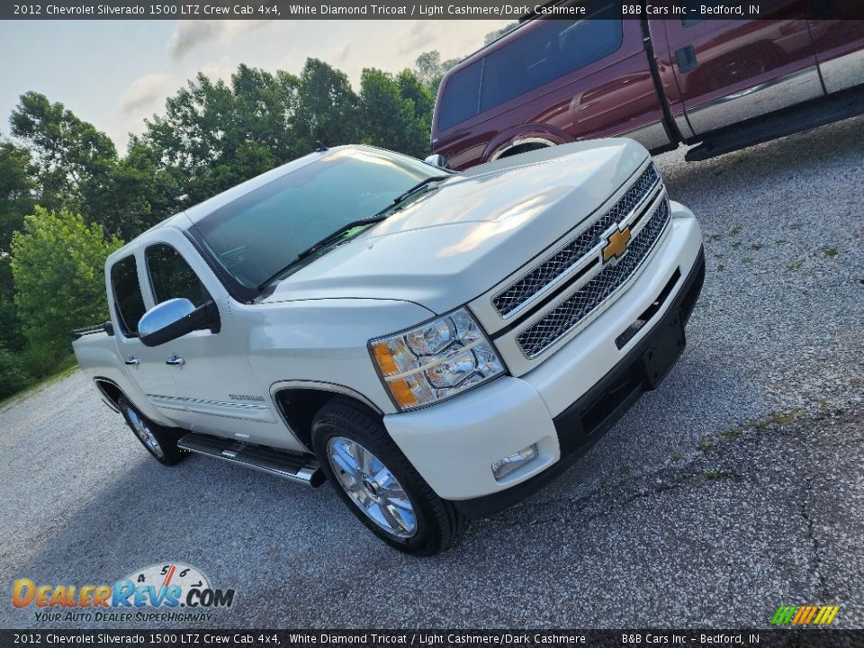 2012 Chevrolet Silverado 1500 LTZ Crew Cab 4x4 White Diamond Tricoat / Light Cashmere/Dark Cashmere Photo #2