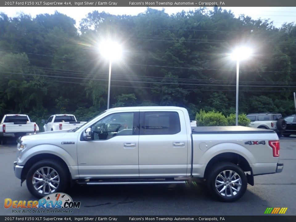 2017 Ford F150 XLT SuperCrew 4x4 Ingot Silver / Earth Gray Photo #6