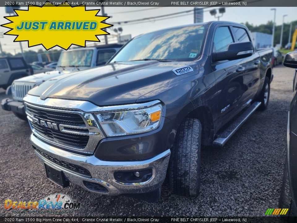2020 Ram 1500 Big Horn Crew Cab 4x4 Granite Crystal Metallic / Black/Diesel Gray Photo #1