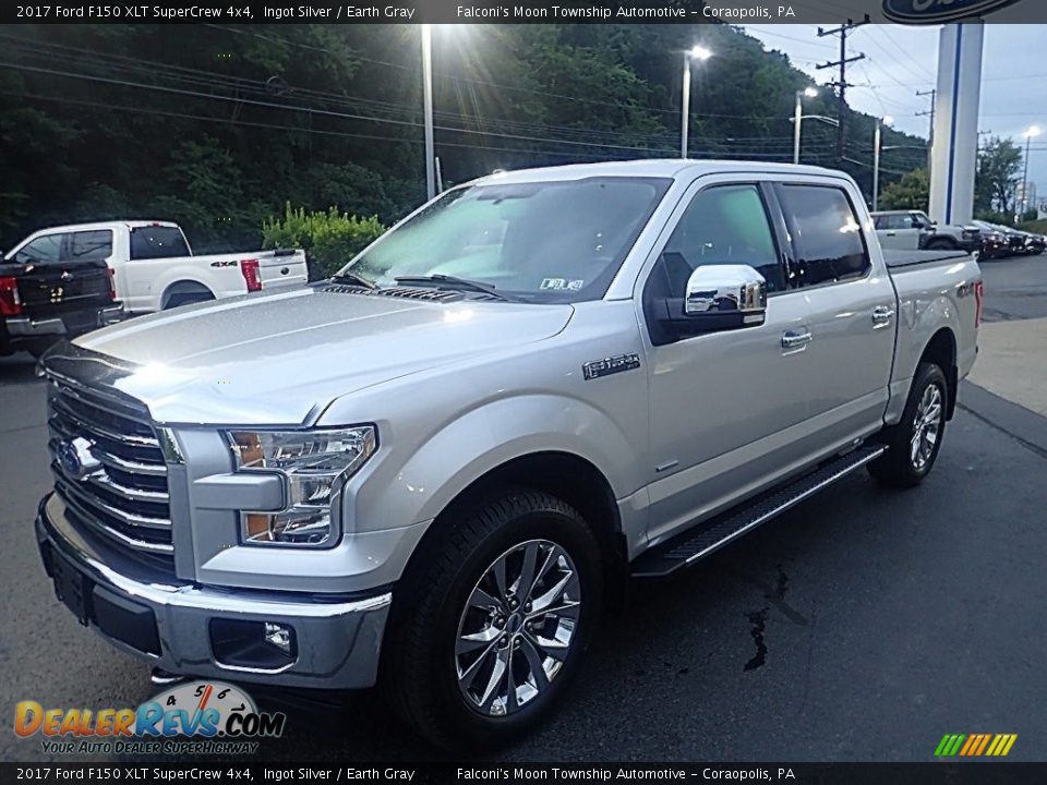 2017 Ford F150 XLT SuperCrew 4x4 Ingot Silver / Earth Gray Photo #7