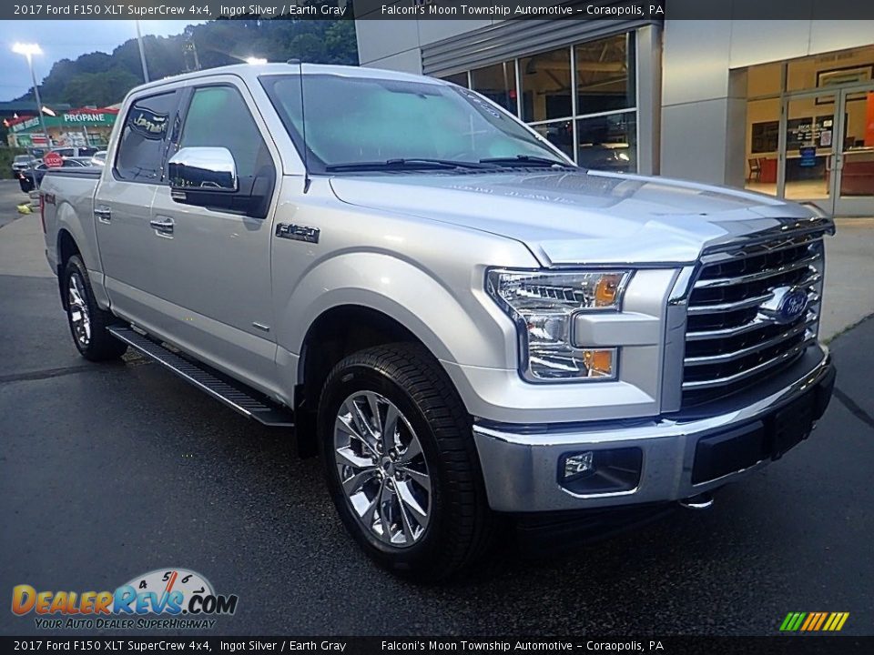 2017 Ford F150 XLT SuperCrew 4x4 Ingot Silver / Earth Gray Photo #9