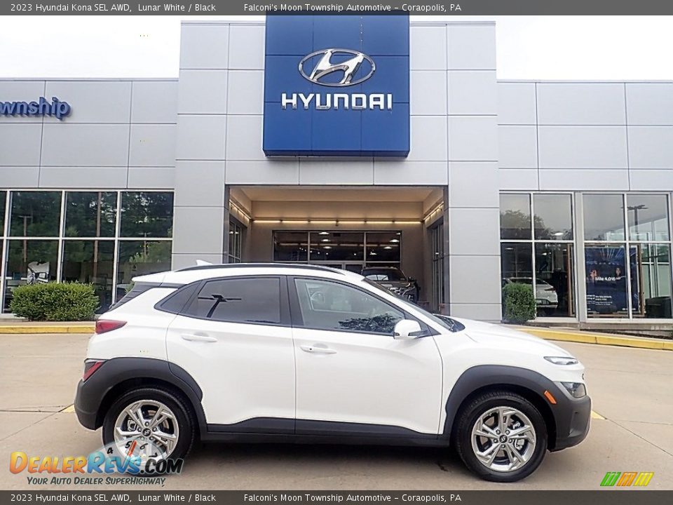 2023 Hyundai Kona SEL AWD Lunar White / Black Photo #1