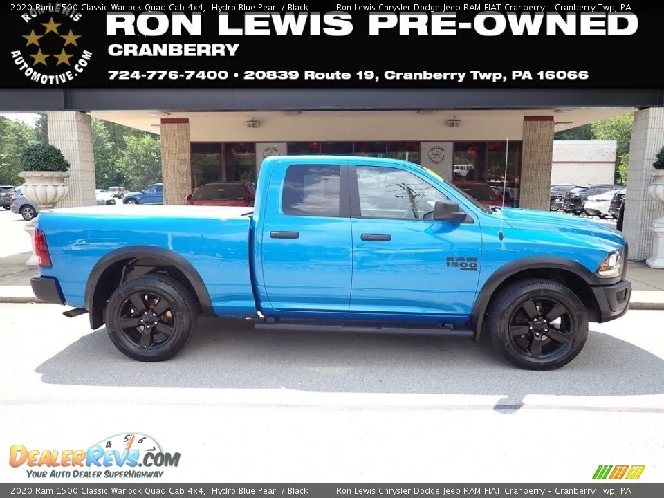 2020 Ram 1500 Classic Warlock Quad Cab 4x4 Hydro Blue Pearl / Black Photo #1