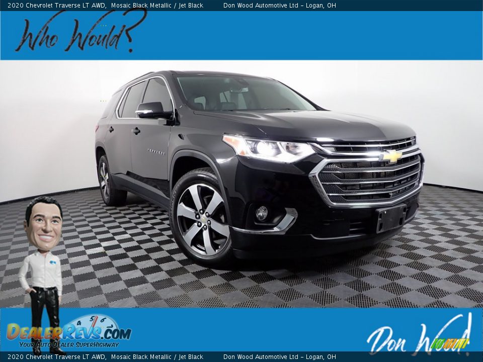 2020 Chevrolet Traverse LT AWD Mosaic Black Metallic / Jet Black Photo #1