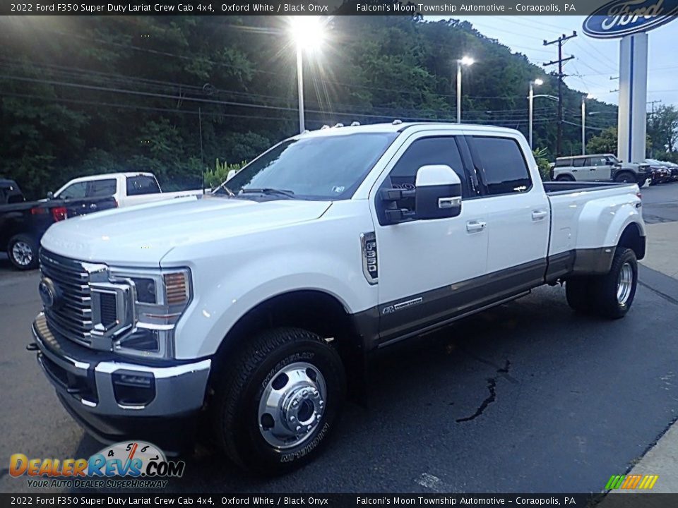 2022 Ford F350 Super Duty Lariat Crew Cab 4x4 Oxford White / Black Onyx Photo #6