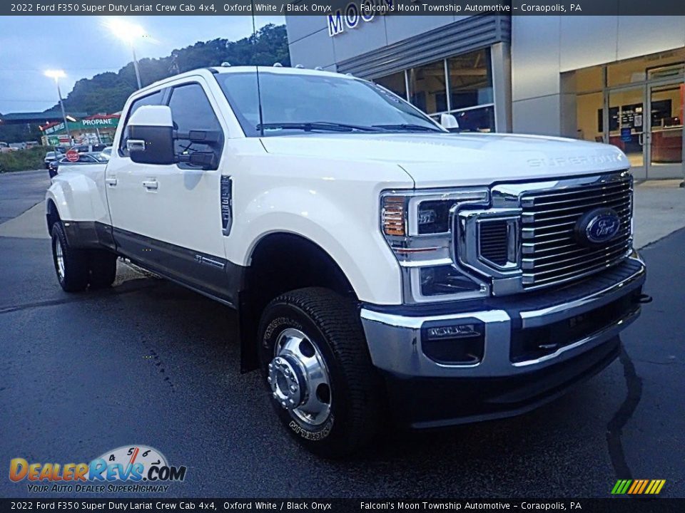 2022 Ford F350 Super Duty Lariat Crew Cab 4x4 Oxford White / Black Onyx Photo #8