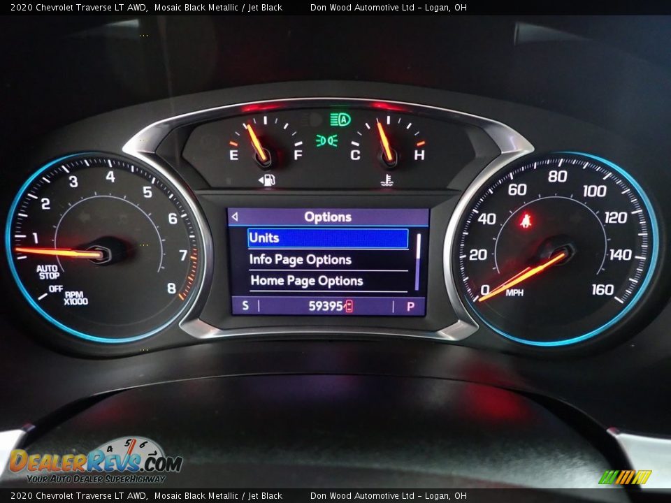 2020 Chevrolet Traverse LT AWD Mosaic Black Metallic / Jet Black Photo #22