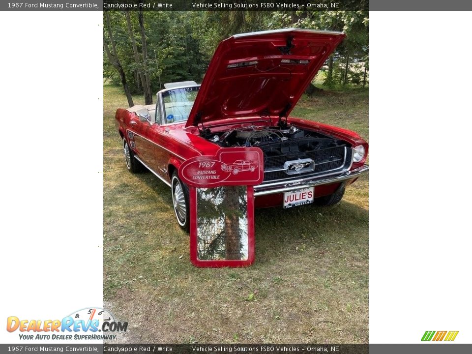 1967 Ford Mustang Convertible Candyapple Red / White Photo #2