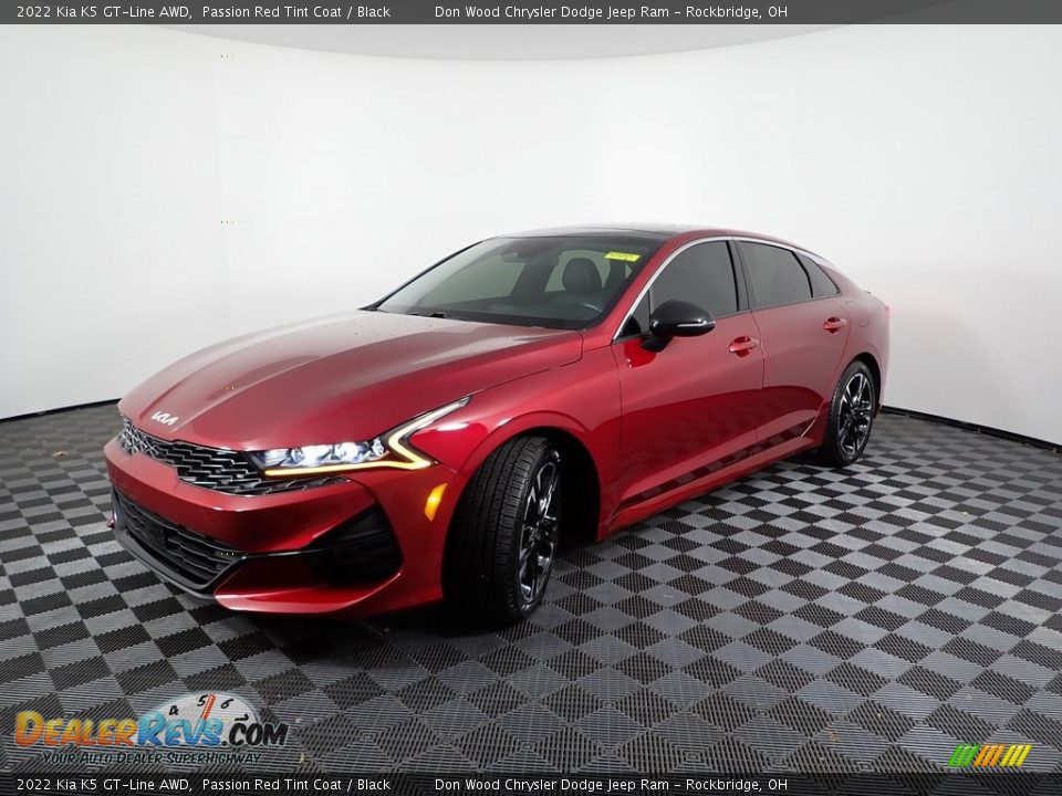 2022 Kia K5 GT-Line AWD Passion Red Tint Coat / Black Photo #9