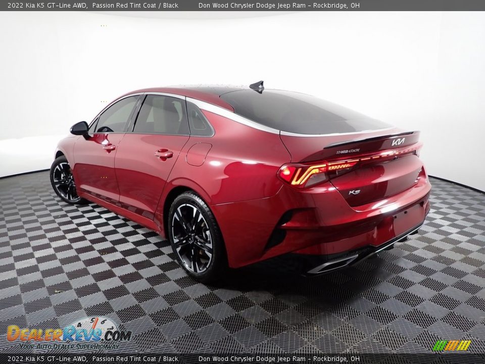 2022 Kia K5 GT-Line AWD Passion Red Tint Coat / Black Photo #10