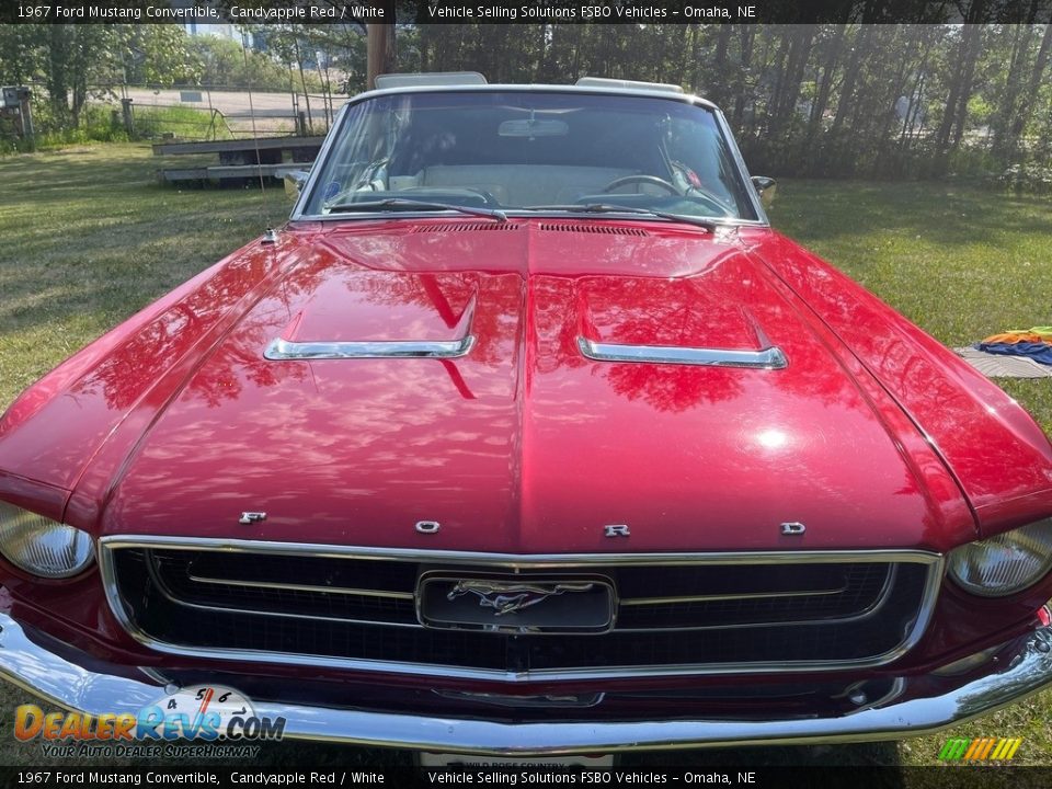 1967 Ford Mustang Convertible Candyapple Red / White Photo #5