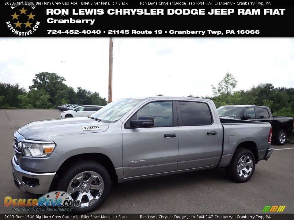 2023 Ram 1500 Big Horn Crew Cab 4x4 Billet Silver Metallic / Black Photo #1