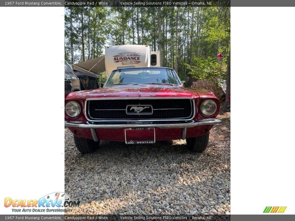1967 Ford Mustang Convertible Candyapple Red / White Photo #6