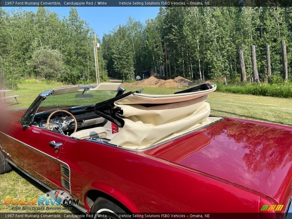 1967 Ford Mustang Convertible Candyapple Red / White Photo #7