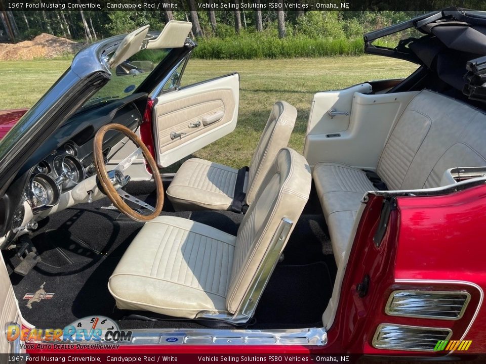 White Interior - 1967 Ford Mustang Convertible Photo #8