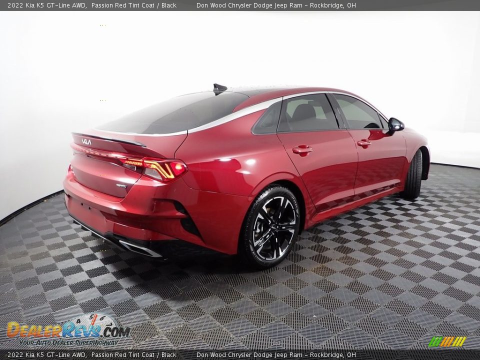 2022 Kia K5 GT-Line AWD Passion Red Tint Coat / Black Photo #14