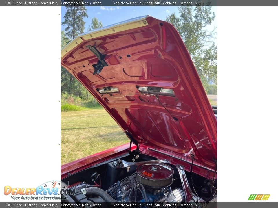 1967 Ford Mustang Convertible Candyapple Red / White Photo #13