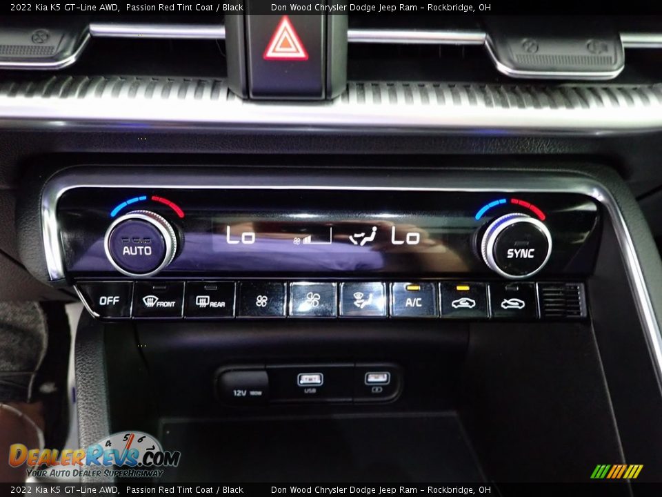 2022 Kia K5 GT-Line AWD Passion Red Tint Coat / Black Photo #23