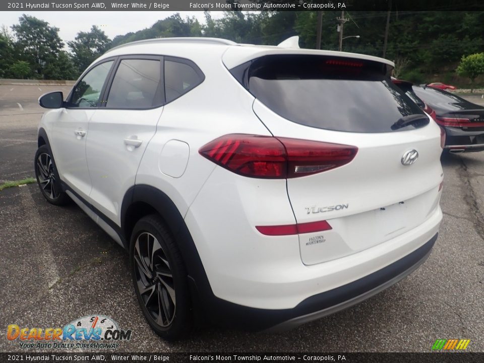 2021 Hyundai Tucson Sport AWD Winter White / Beige Photo #2