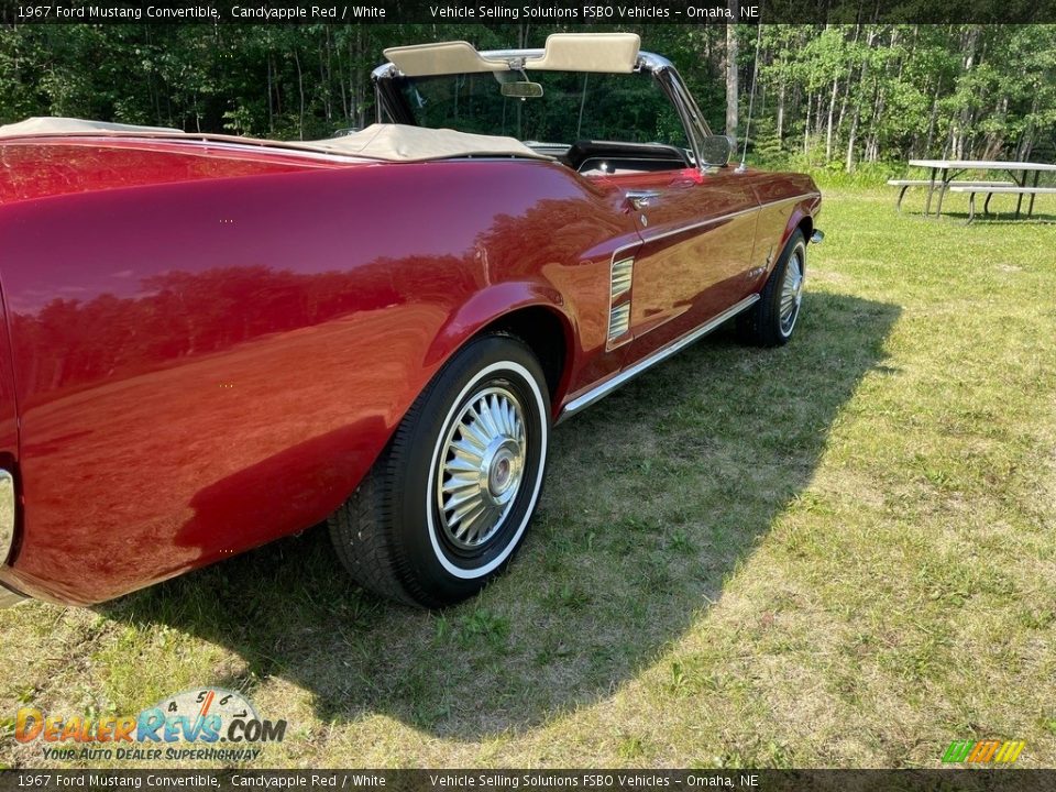 1967 Ford Mustang Convertible Candyapple Red / White Photo #17