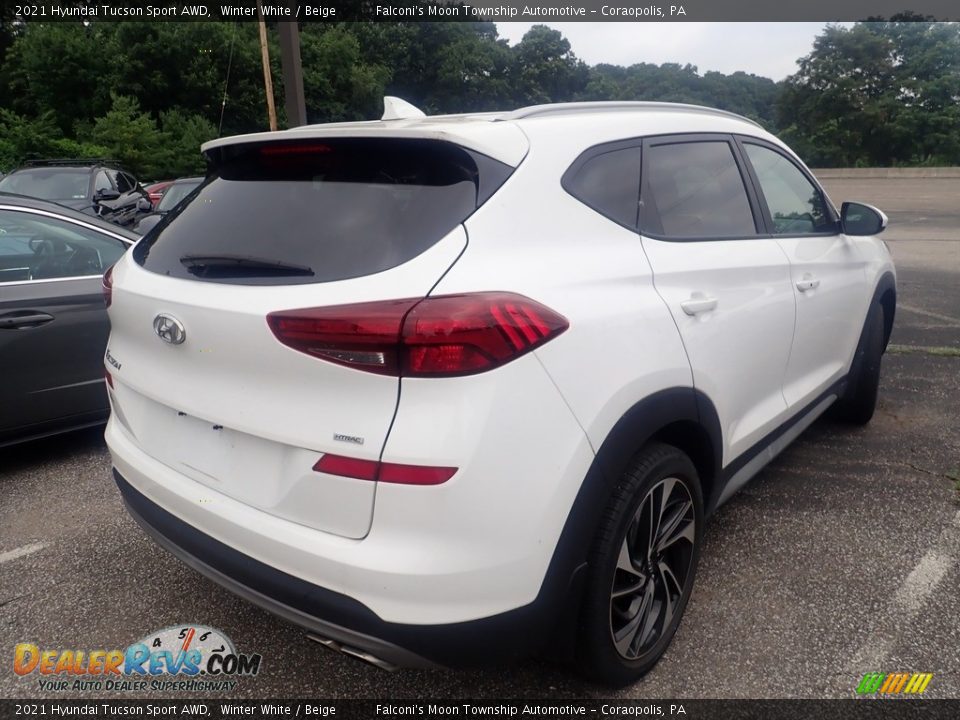 2021 Hyundai Tucson Sport AWD Winter White / Beige Photo #4