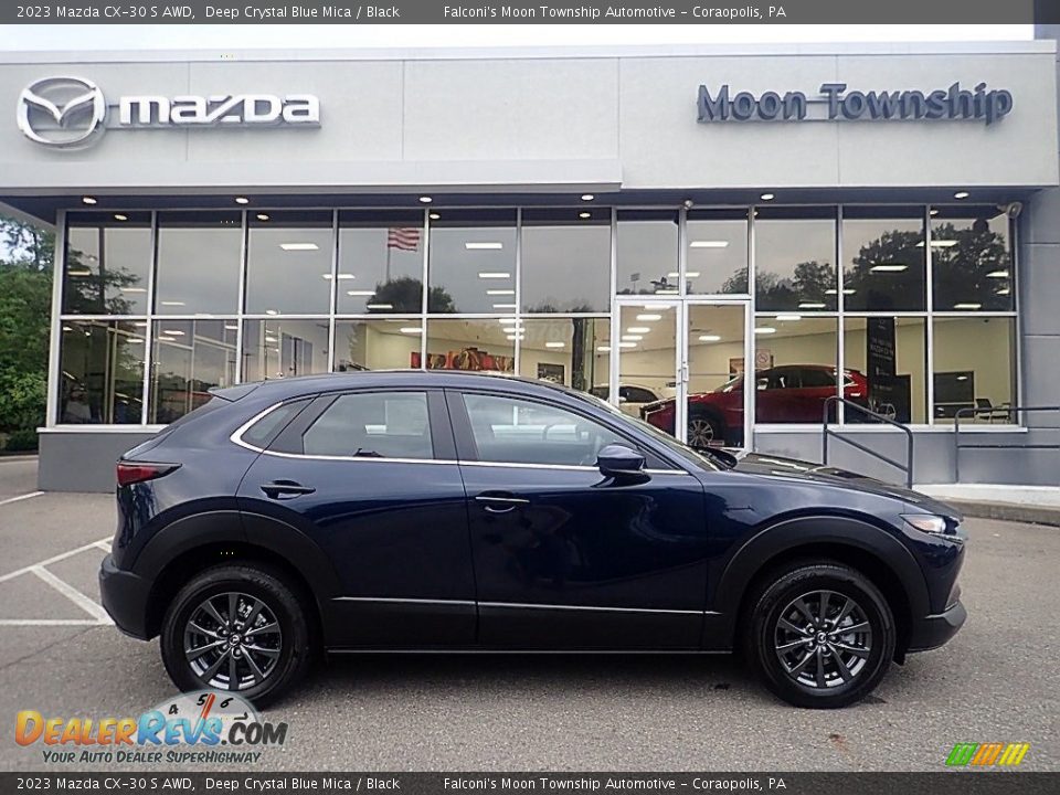 2023 Mazda CX-30 S AWD Deep Crystal Blue Mica / Black Photo #1