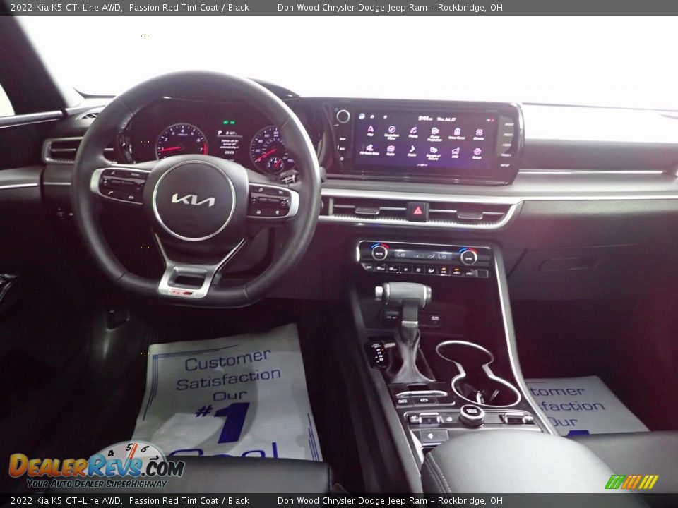 2022 Kia K5 GT-Line AWD Passion Red Tint Coat / Black Photo #28