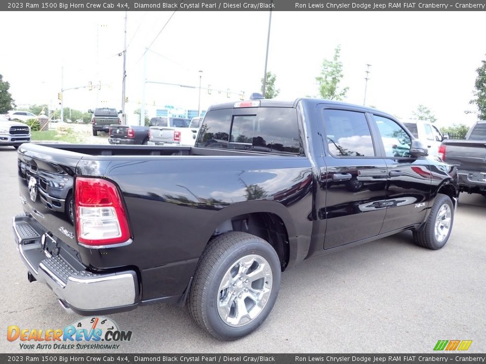 2023 Ram 1500 Big Horn Crew Cab 4x4 Diamond Black Crystal Pearl / Diesel Gray/Black Photo #5