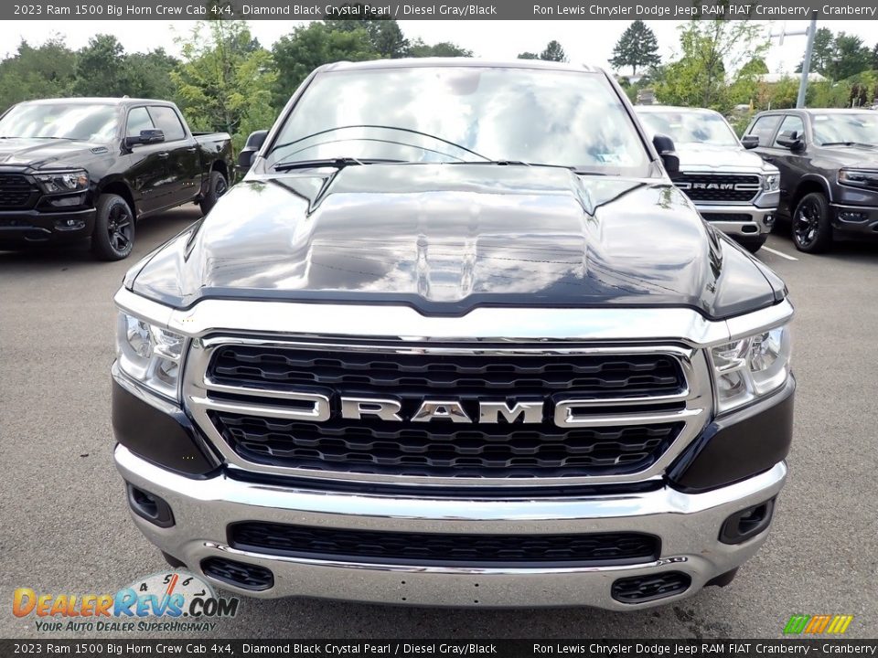 2023 Ram 1500 Big Horn Crew Cab 4x4 Diamond Black Crystal Pearl / Diesel Gray/Black Photo #8