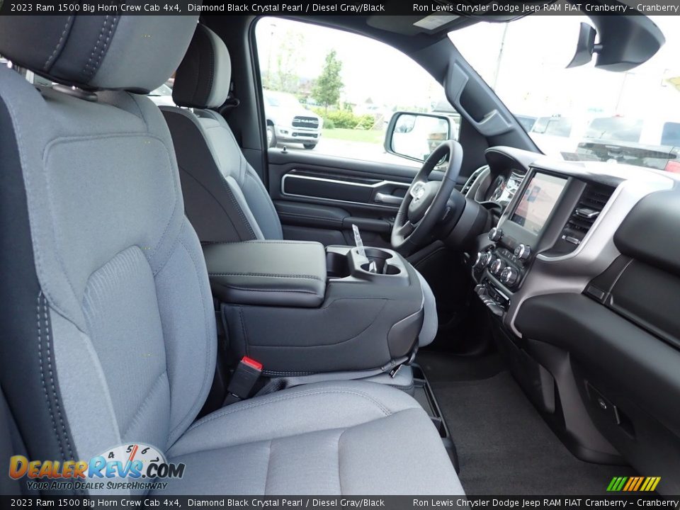 2023 Ram 1500 Big Horn Crew Cab 4x4 Diamond Black Crystal Pearl / Diesel Gray/Black Photo #10