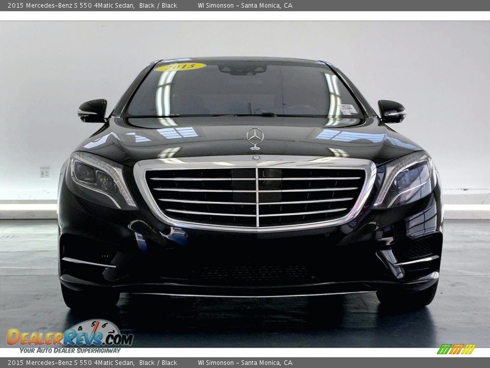 2015 Mercedes-Benz S 550 4Matic Sedan Black / Black Photo #2