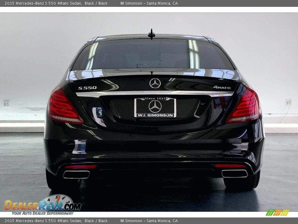 2015 Mercedes-Benz S 550 4Matic Sedan Black / Black Photo #3