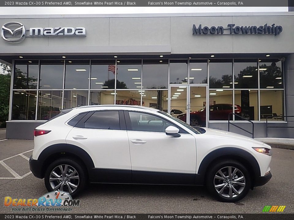 2023 Mazda CX-30 S Preferred AWD Snowflake White Pearl Mica / Black Photo #1