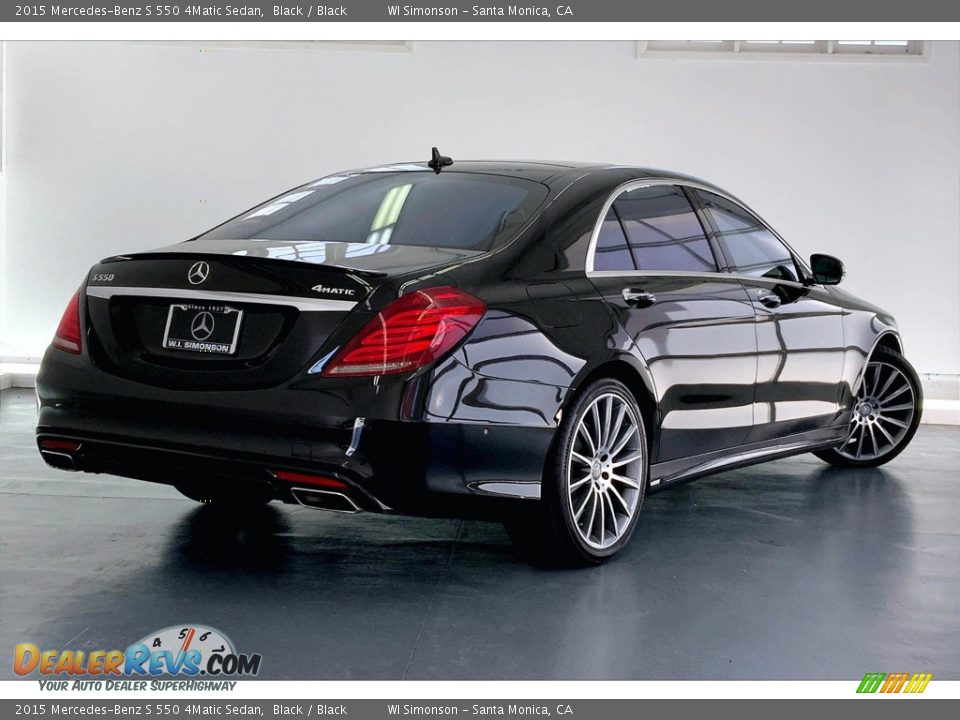 2015 Mercedes-Benz S 550 4Matic Sedan Black / Black Photo #13