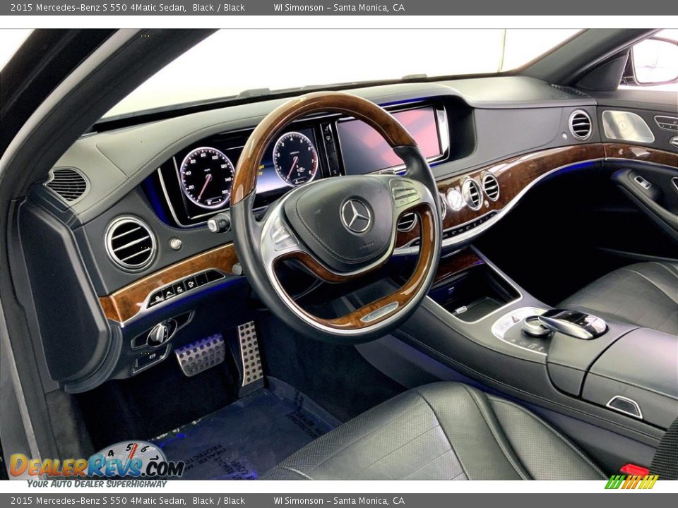 2015 Mercedes-Benz S 550 4Matic Sedan Black / Black Photo #14