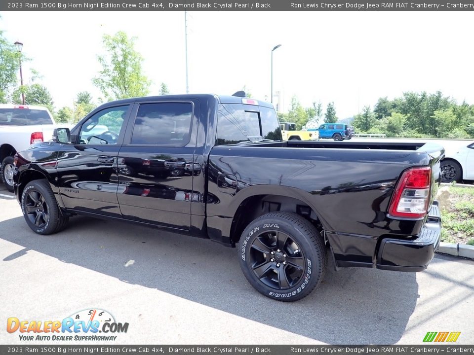 2023 Ram 1500 Big Horn Night Edition Crew Cab 4x4 Diamond Black Crystal Pearl / Black Photo #3