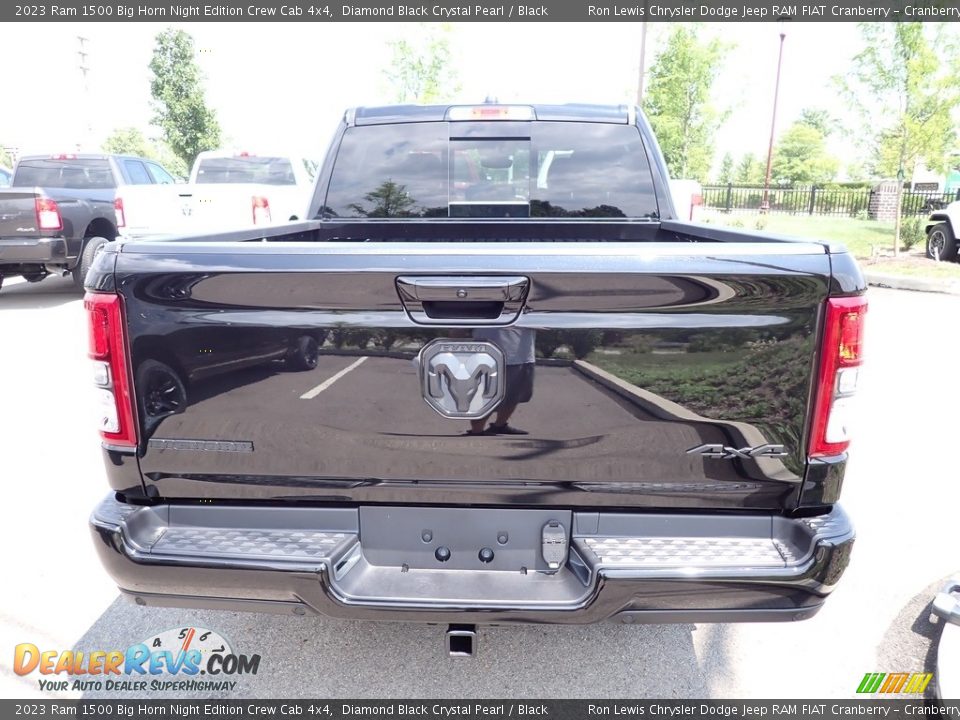 2023 Ram 1500 Big Horn Night Edition Crew Cab 4x4 Diamond Black Crystal Pearl / Black Photo #4