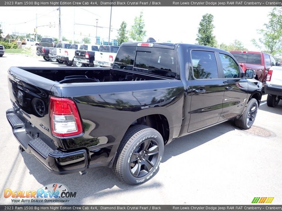 2023 Ram 1500 Big Horn Night Edition Crew Cab 4x4 Diamond Black Crystal Pearl / Black Photo #5