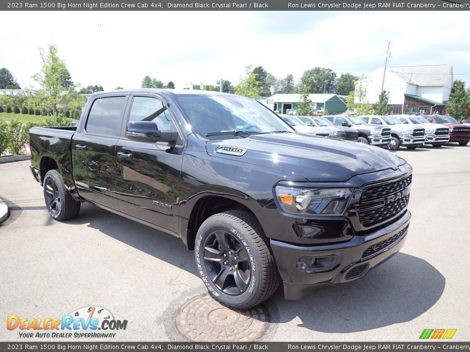 2023 Ram 1500 Big Horn Night Edition Crew Cab 4x4 Diamond Black Crystal Pearl / Black Photo #7