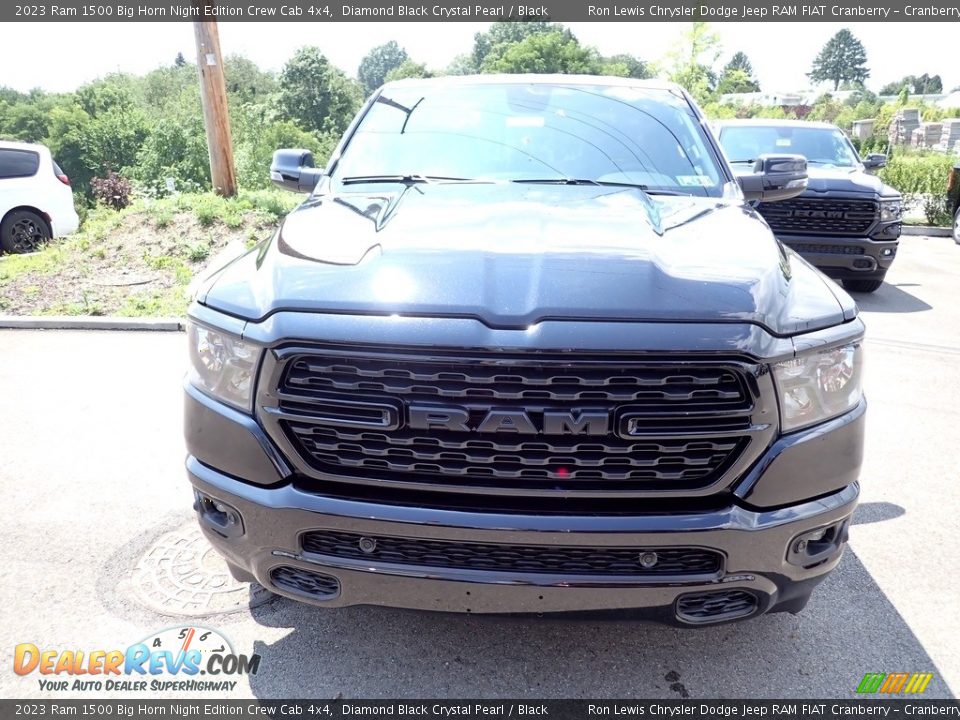 2023 Ram 1500 Big Horn Night Edition Crew Cab 4x4 Diamond Black Crystal Pearl / Black Photo #8