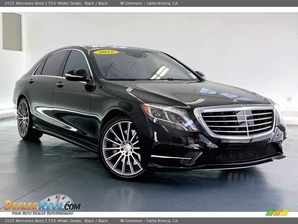 2015 Mercedes-Benz S 550 4Matic Sedan Black / Black Photo #34