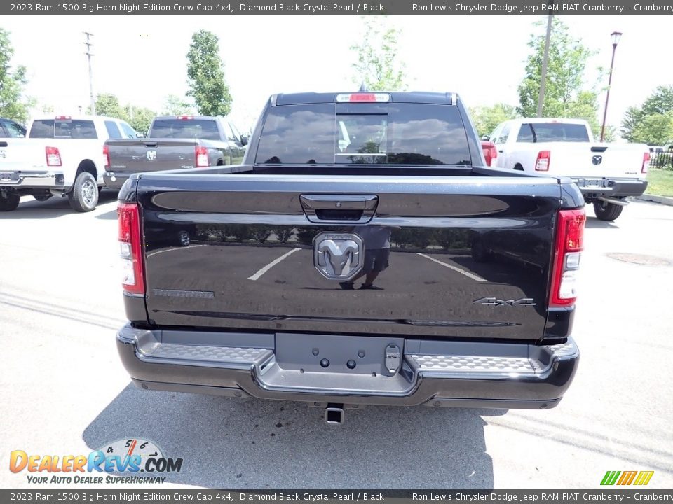 2023 Ram 1500 Big Horn Night Edition Crew Cab 4x4 Diamond Black Crystal Pearl / Black Photo #4