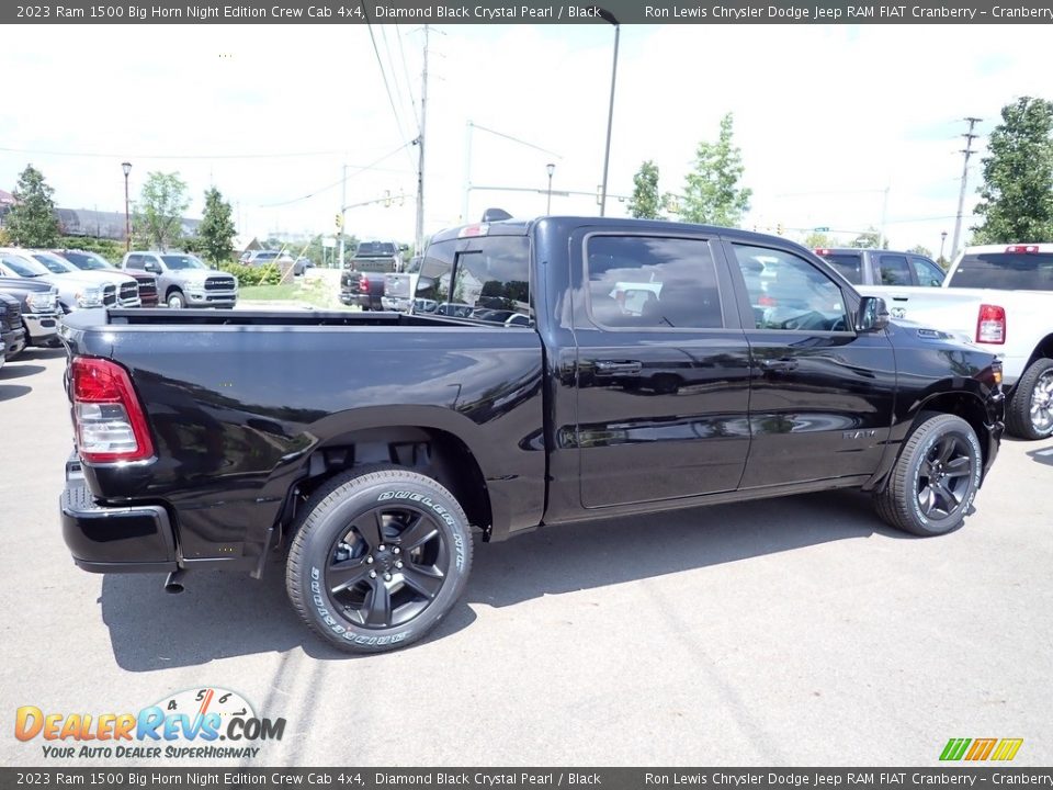 2023 Ram 1500 Big Horn Night Edition Crew Cab 4x4 Diamond Black Crystal Pearl / Black Photo #5