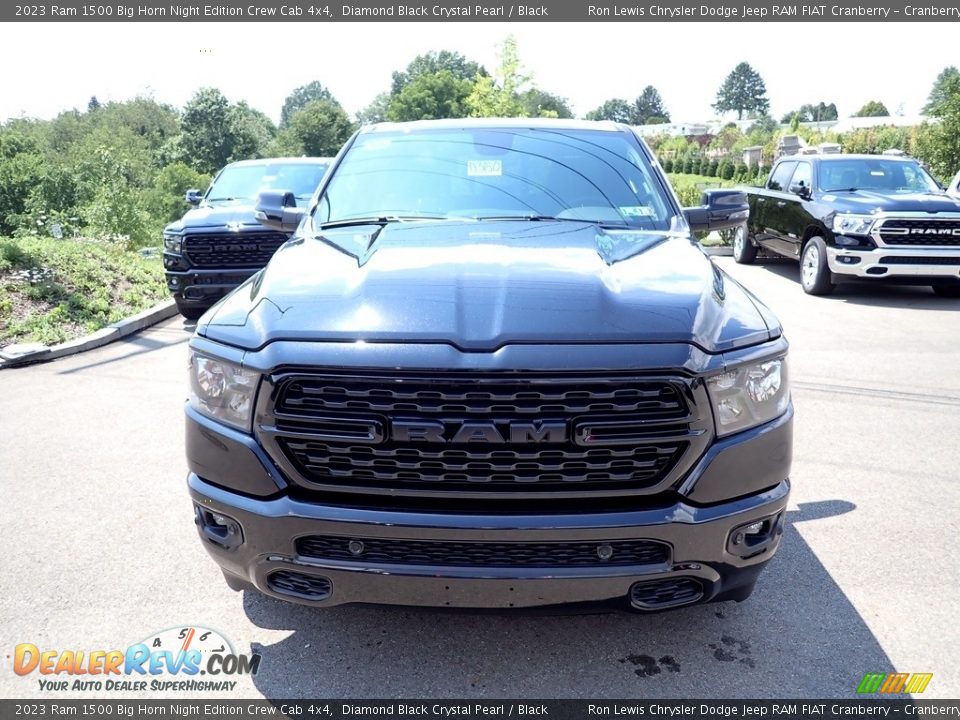 2023 Ram 1500 Big Horn Night Edition Crew Cab 4x4 Diamond Black Crystal Pearl / Black Photo #8