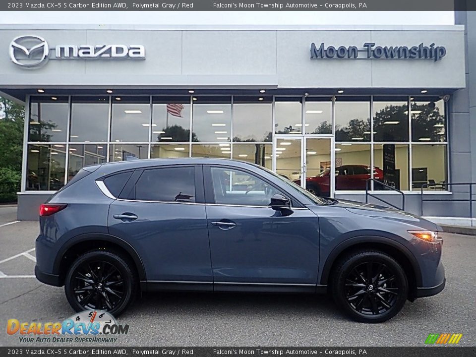 2023 Mazda CX-5 S Carbon Edition AWD Polymetal Gray / Red Photo #1