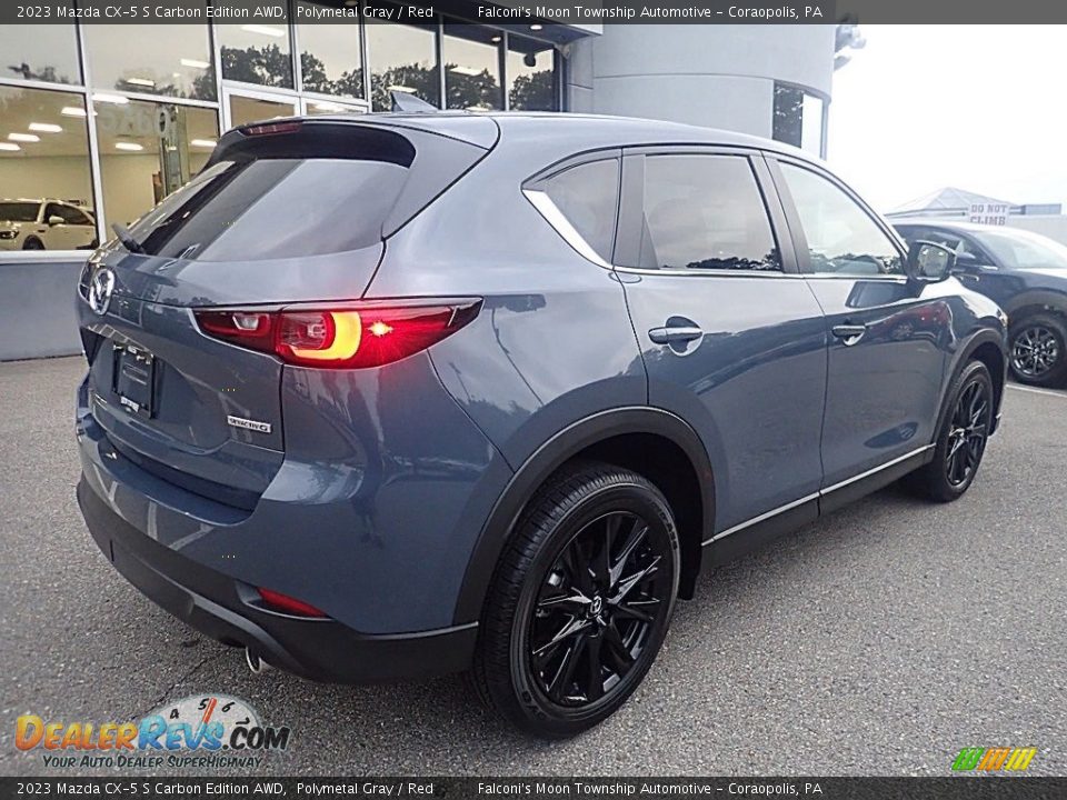 2023 Mazda CX-5 S Carbon Edition AWD Polymetal Gray / Red Photo #2