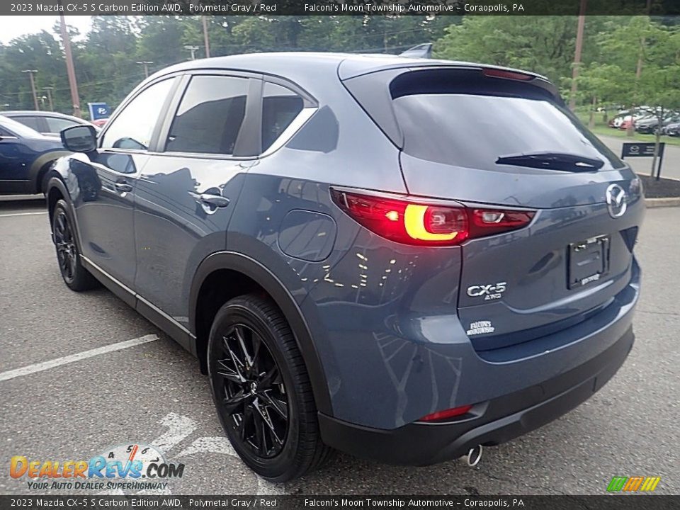 2023 Mazda CX-5 S Carbon Edition AWD Polymetal Gray / Red Photo #4