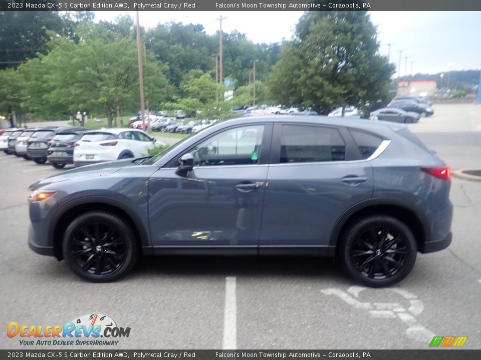 2023 Mazda CX-5 S Carbon Edition AWD Polymetal Gray / Red Photo #5